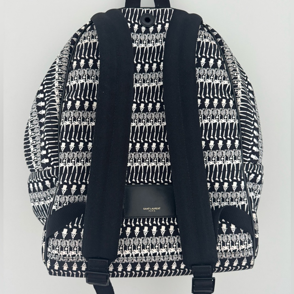 Yves Saint Laurent Skeleton Pattern Backpack - Am… - image 7